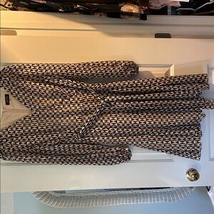 Geometric Patterned Wrap Dress.  TAHARI. Beautiful animal print dress.